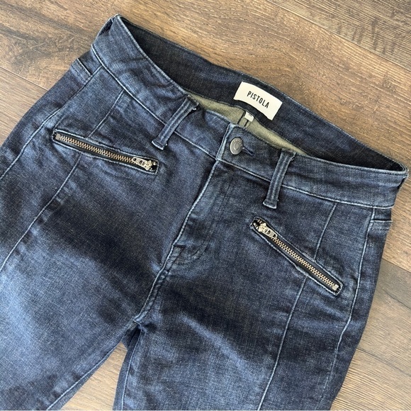 Pistola Dark Wash High Rise Boyfriend Jeans Sz 26 - Picture 1 of 7